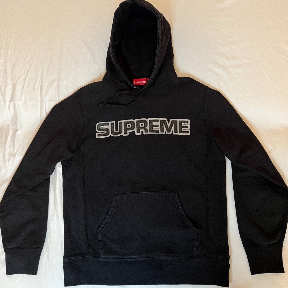 Supreme Black Hoodie - Size M